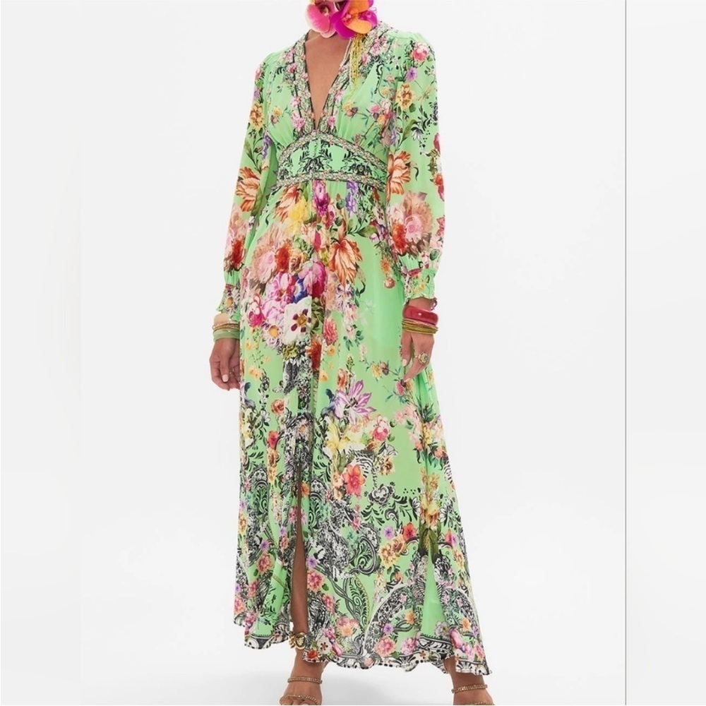 Camilla Green Floral Maxi Dress
#8178